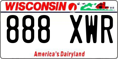 WI license plate 888XWR