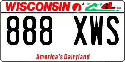 WI license plate 888XWS