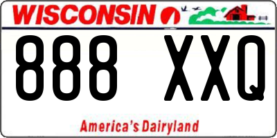 WI license plate 888XXQ
