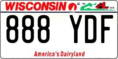 WI license plate 888YDF