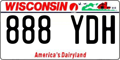 WI license plate 888YDH