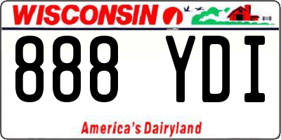 WI license plate 888YDI