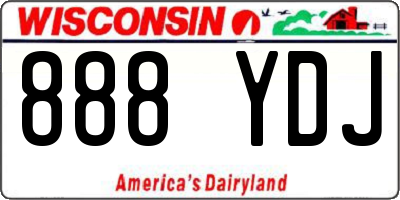 WI license plate 888YDJ