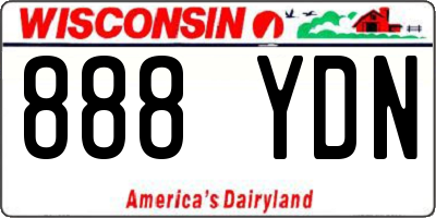 WI license plate 888YDN