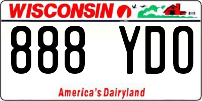 WI license plate 888YDO