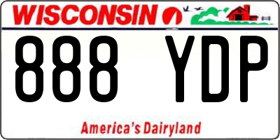 WI license plate 888YDP
