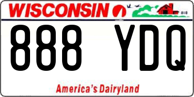 WI license plate 888YDQ