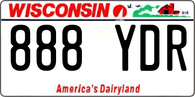 WI license plate 888YDR