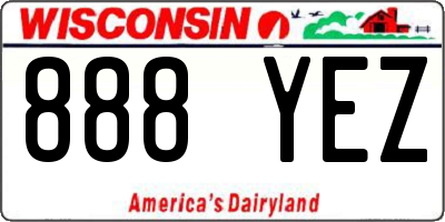 WI license plate 888YEZ