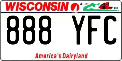 WI license plate 888YFC