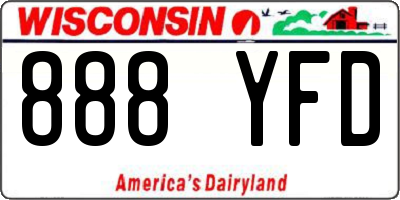 WI license plate 888YFD