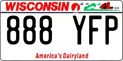 WI license plate 888YFP