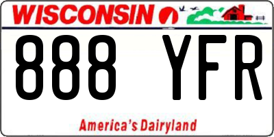 WI license plate 888YFR