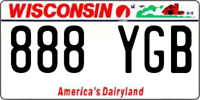 WI license plate 888YGB