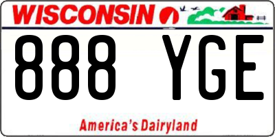 WI license plate 888YGE