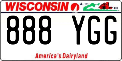 WI license plate 888YGG