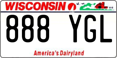 WI license plate 888YGL