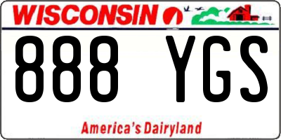 WI license plate 888YGS