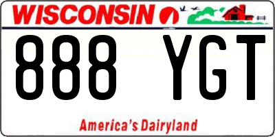 WI license plate 888YGT