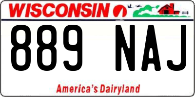 WI license plate 889NAJ