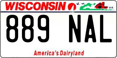 WI license plate 889NAL