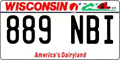 WI license plate 889NBI