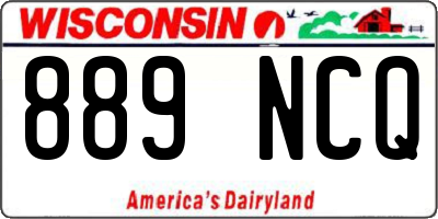 WI license plate 889NCQ