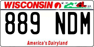 WI license plate 889NDM