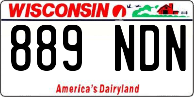 WI license plate 889NDN