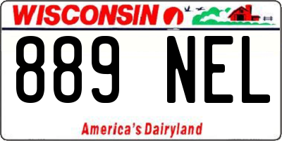 WI license plate 889NEL