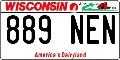 WI license plate 889NEN