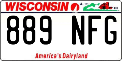 WI license plate 889NFG