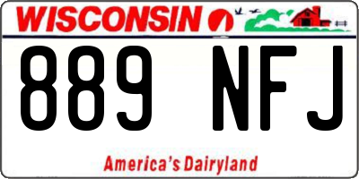 WI license plate 889NFJ
