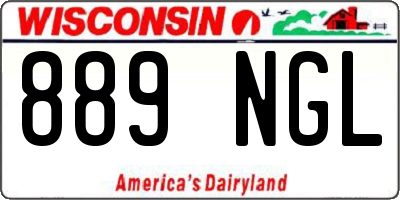 WI license plate 889NGL