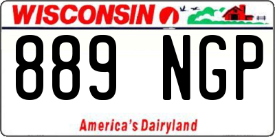 WI license plate 889NGP