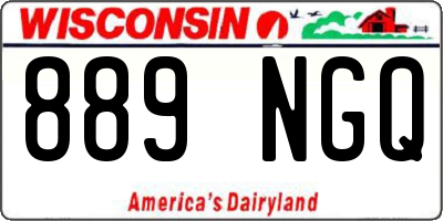 WI license plate 889NGQ