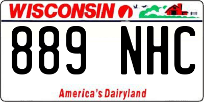 WI license plate 889NHC