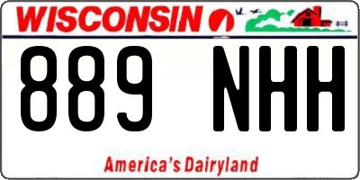 WI license plate 889NHH
