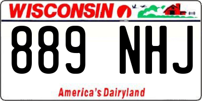 WI license plate 889NHJ