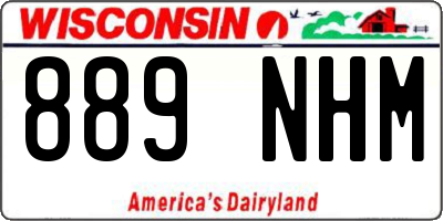 WI license plate 889NHM