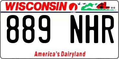 WI license plate 889NHR