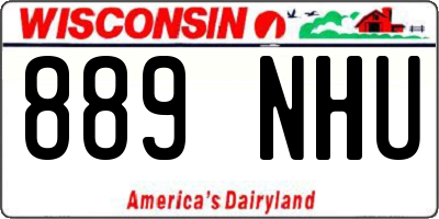 WI license plate 889NHU