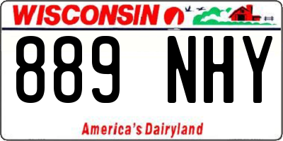 WI license plate 889NHY