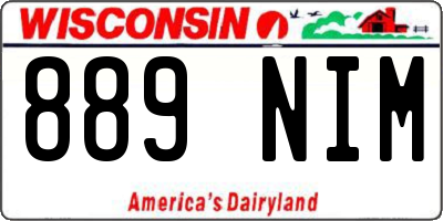WI license plate 889NIM