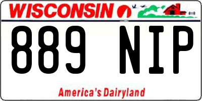 WI license plate 889NIP