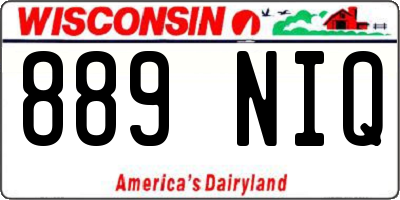 WI license plate 889NIQ