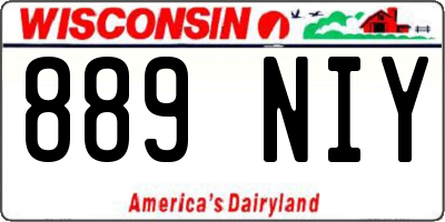 WI license plate 889NIY