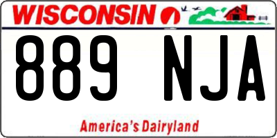 WI license plate 889NJA
