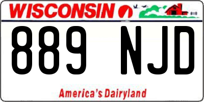 WI license plate 889NJD