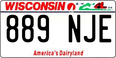 WI license plate 889NJE